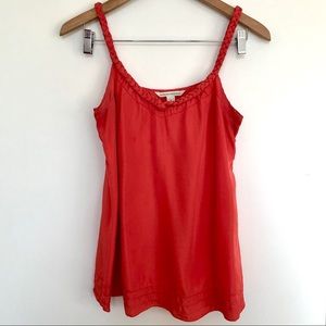 BR orange silk top